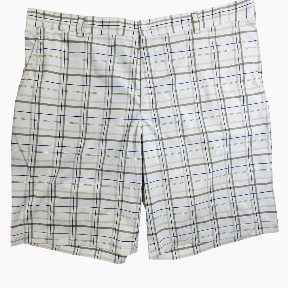 Nike Golf Mens Size 40 Dri Fit Plaid Shorts Polyester Spandex Blend